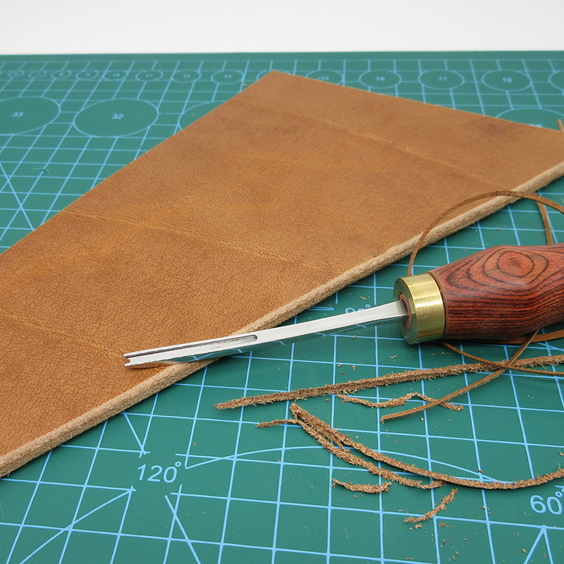 皮革削边器不锈钢檀木柄植鞣革倒角修边diy手工皮具制作工具