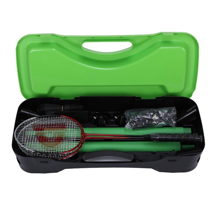 盖威羽毛球网架便携式 手动伸缩杆简易移动式3米羽毛球网比赛用