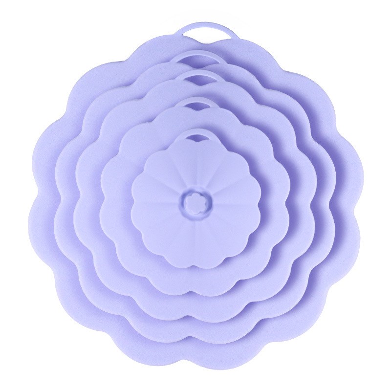 硅胶保鲜盖五件套硅胶保鲜盖硅胶真空盖5个装硅胶密封盖杯盖碗盖