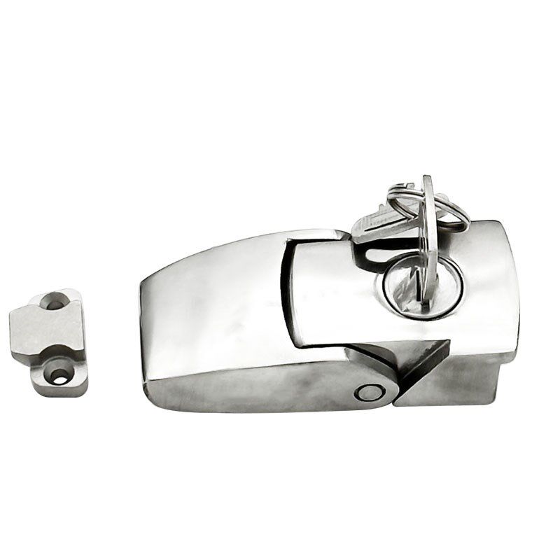 304不锈钢搭扣锁带钥匙小方锁DKS-1-1工业机械设备隐藏式小扣锁