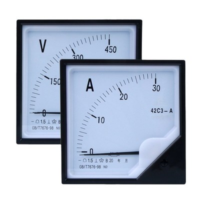 直流电压表指针式电流表仪表42C3-V A直流数字电量表