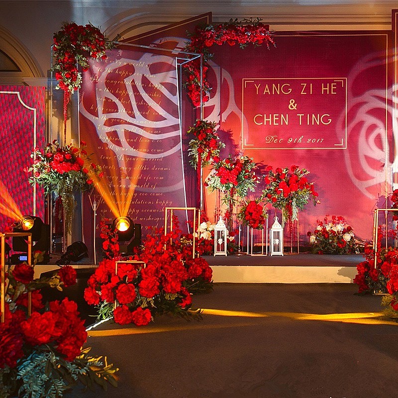 新款婚庆铁艺婚礼舞台大型屏风架子摆件结婚装饰背景婚庆道具几何