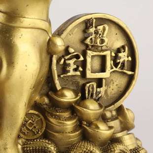 聚盆狗金钱狗对狗生肖狗铜器工艺品