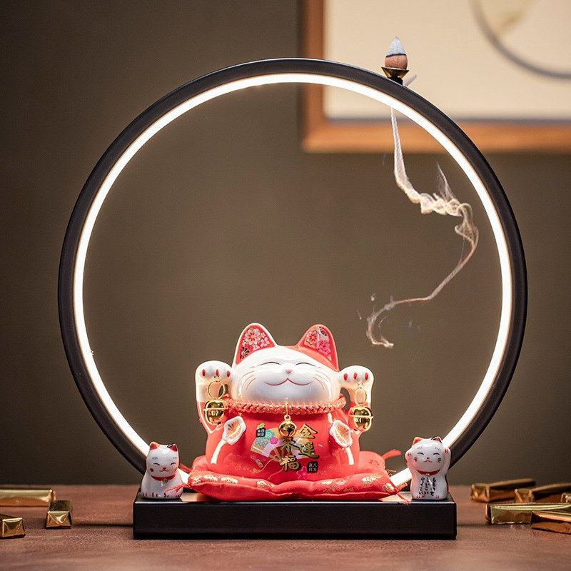 招财猫灯圈存钱罐摆件店铺收银台开业大号日本陶瓷创意礼品,家居饰品,招财猫,淘宝优惠券,粉丝福利购,淘宝优惠卷