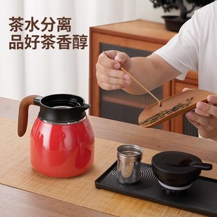 高颜值316不锈钢n智能显温保温水壶家用大N容量茶水分离养生焖茶