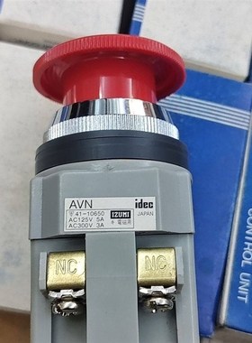和泉IDEC急停按钮开关AVN302N-R 红色蘑菇头 双闭
