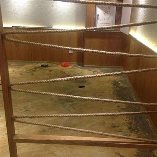 展会装饰绳网 春交会 广交会展览馆背景复古天然麻绳网手工编织厂