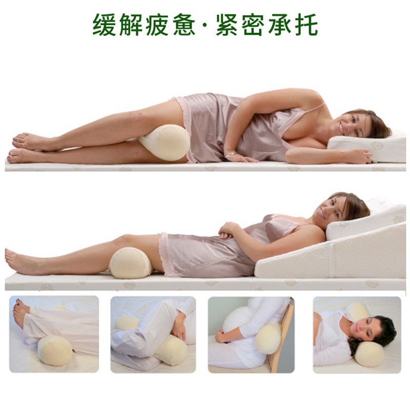 泰国天然乳胶硅胶枕头抱枕夹腿枕腰靠牵引圆柱圆形弓形懒人枕