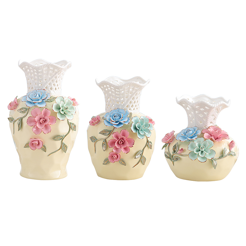 陶瓷花瓶花器花插客厅现代家居摆件工艺品婚庆饰品台面电视柜餐桌