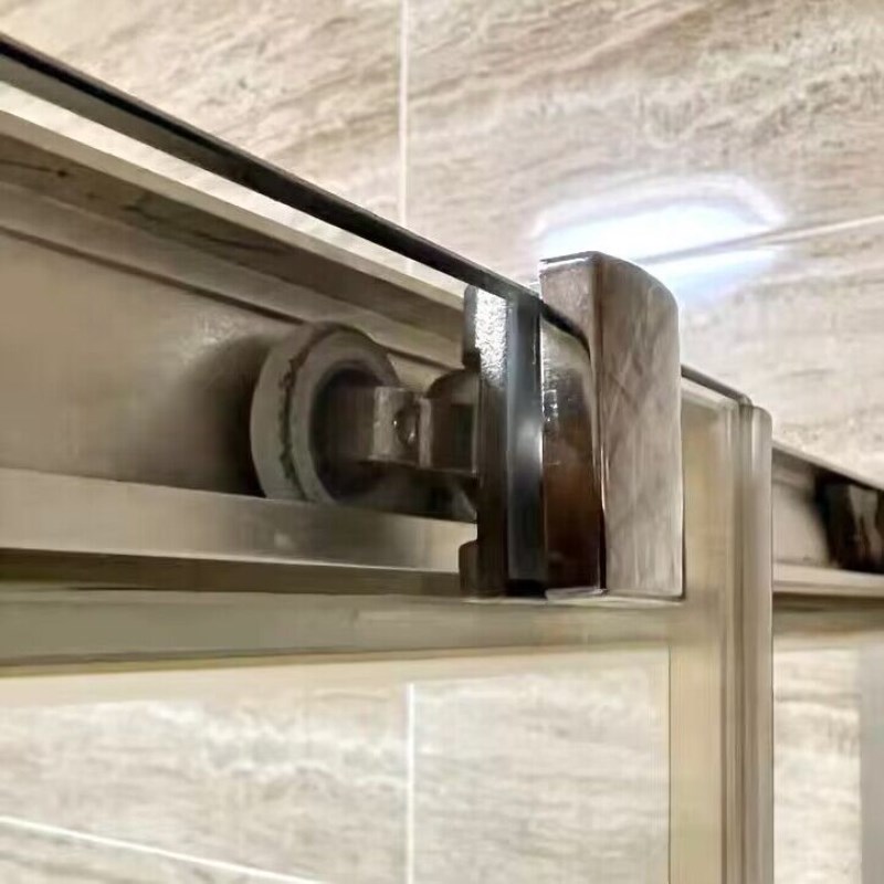 淋浴房轨道浴室吊轨卫生间玻璃淋浴房滑轮移门滚轮推拉圆弧型