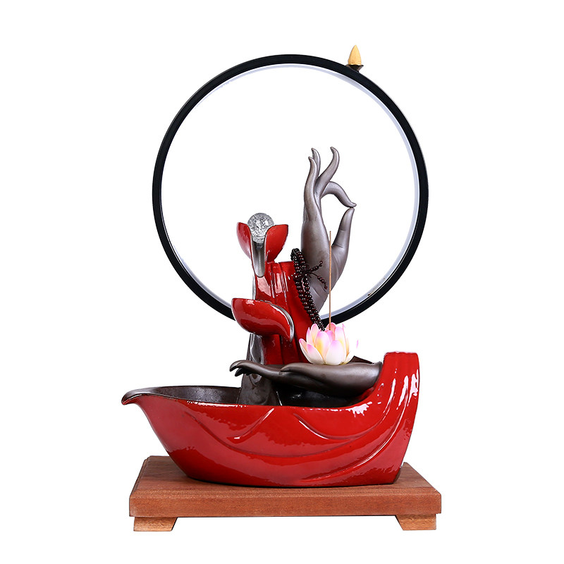 循环流水器招财生财佛手流水净化空气玄关客厅办公室业礼品