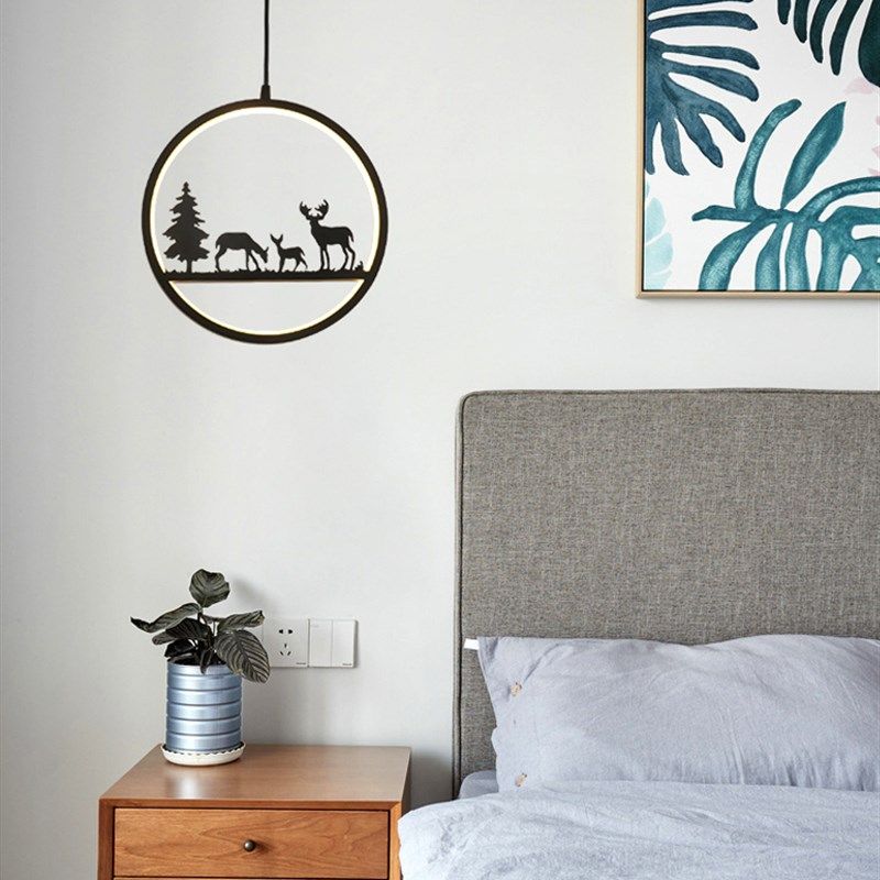 圆形黑色铁艺雕吊灯现代LD护眼过道吧台铁艺装饰灯,家装灯饰光源,床头/玄关/吧台/过道吊灯,淘宝优惠券,粉丝福利购,淘宝优惠卷