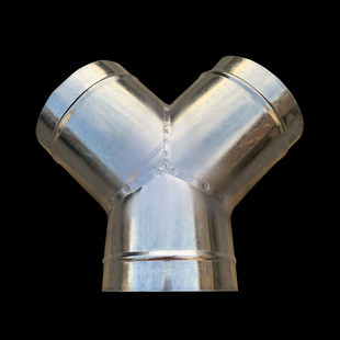 白铁皮三通油烟机排烟软管浴霸换气扇排风管型三通接头