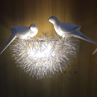 创意个性鸟巢壁灯小鸟窝屋艺术灯儿童房卧室客厅书房壁灯
