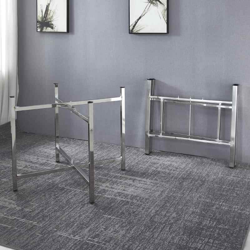 圆桌折叠桌子腿支架台脚大板支架台架定制饭桌架子折叠餐桌支架