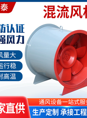 HTF排烟风机耐高温排烟风机地下车库工业除尘用碳钢消防排烟风机