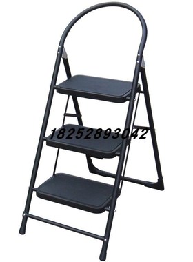 金锚梯具 黑色座椅式宽踏板铁梯LFD168TC1 欧标铁梯具 工厂直供