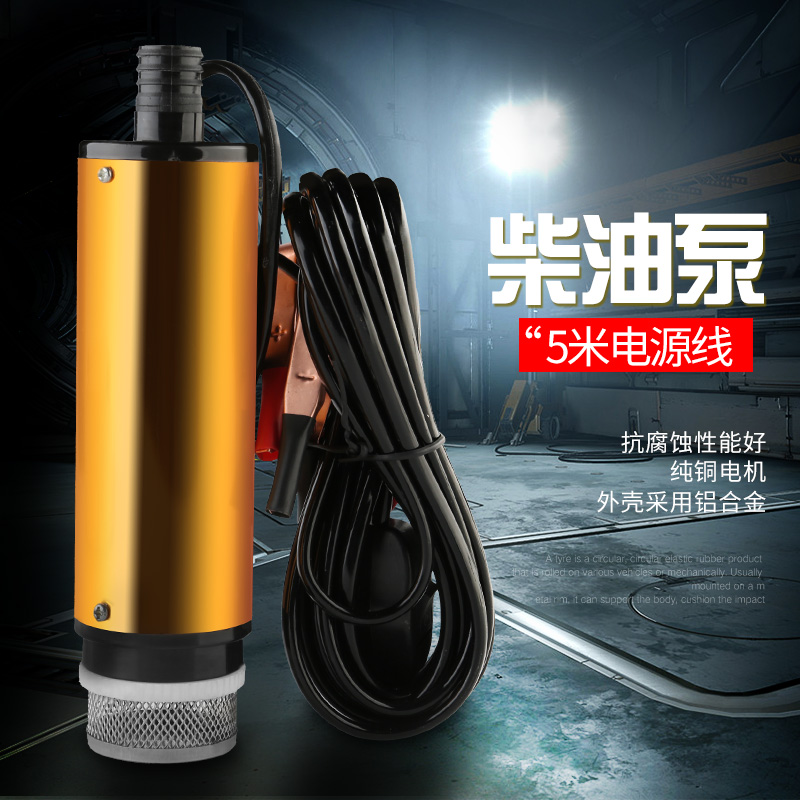 电动抽油泵柴油12v24伏通用加油枪静音车载全自动小型自吸油抽子