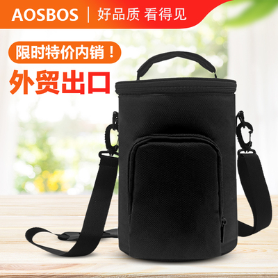 饭盒袋保温圆桶铝箔加厚便当包上班族学生手提拎筒圆形保温袋大号