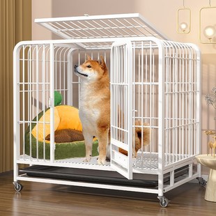 方管狗笼b子小中型大型犬家用室内带厕所泰迪柯基金毛宠物笼子狗