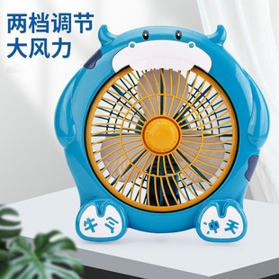 卡通电风扇h迷你p学生宿舍床上小型节能办公转页扇家用可爱台 新款