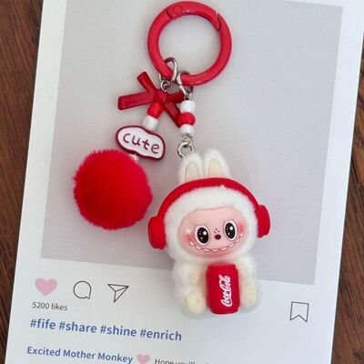 可乐拉布萌粒公仔可爱植绒挂饰