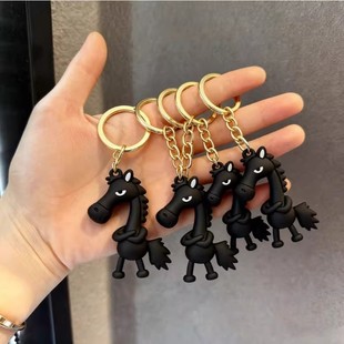 马年天选黑马2026新款黑马钥匙扣挂饰挂件吉祥物小马玩偶公仔独特
