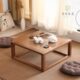 实木榻榻米茶几茶桌简约中日式 方桌老榆木炕桌飘窗桌阳台矮桌棋桌