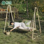 庭院躺床秋千户外荡秋千摇椅室外双人吊椅可躺吊床阳台秋千椅