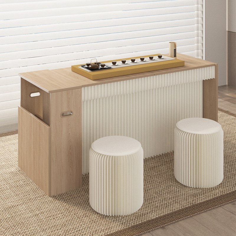 折叠桌家用小户型可移动收纳隐形餐桌办公室会议桌工W作台长条桌