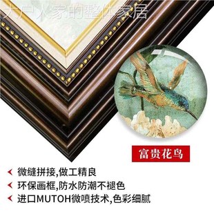 客w墻廳沙發背景畫歐式 餐廳玄關壁畫鳥 飾畫美式 網紅臥室花床頭裝