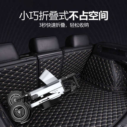 新款48V轻型折叠式可双人电动车便携小型轻便迷你T三轮电动代步车