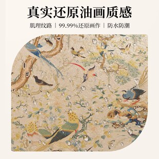 中古风客厅装饰画法式复古挂画级感沙发背景墙壁画新款