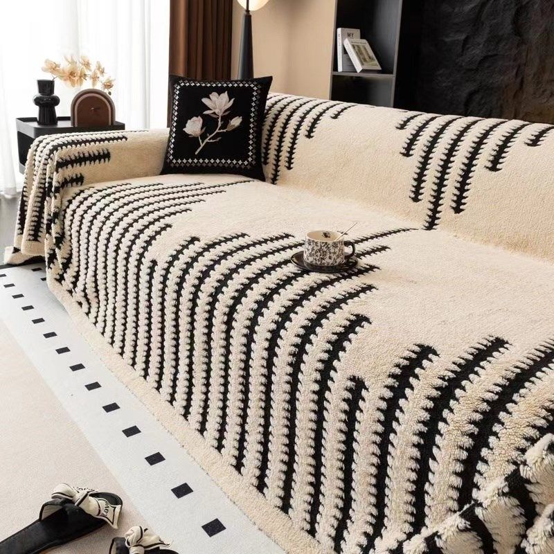 秋冬毛绒沙发盖布新款加厚沙发巾纯色沙发毯四季通用全盖罩,居家布艺,沙发套,淘宝优惠券,粉丝福利购,淘宝优惠卷