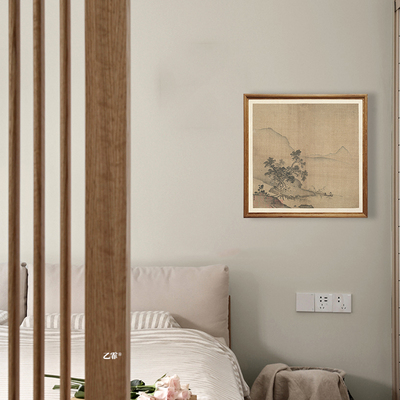 桔子格调夏圭山水风景渔舟钓鱼新客厅书房装饰画茶室挂画