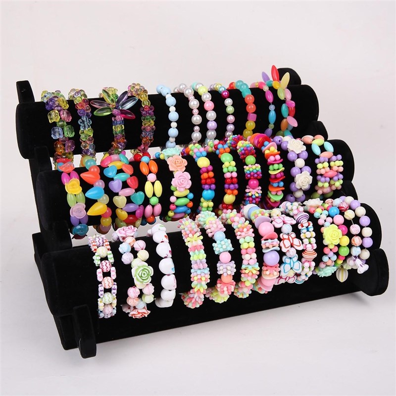 。女孩串珠益智穿珠子手炼项炼女童diy手工制作材料包儿童玩