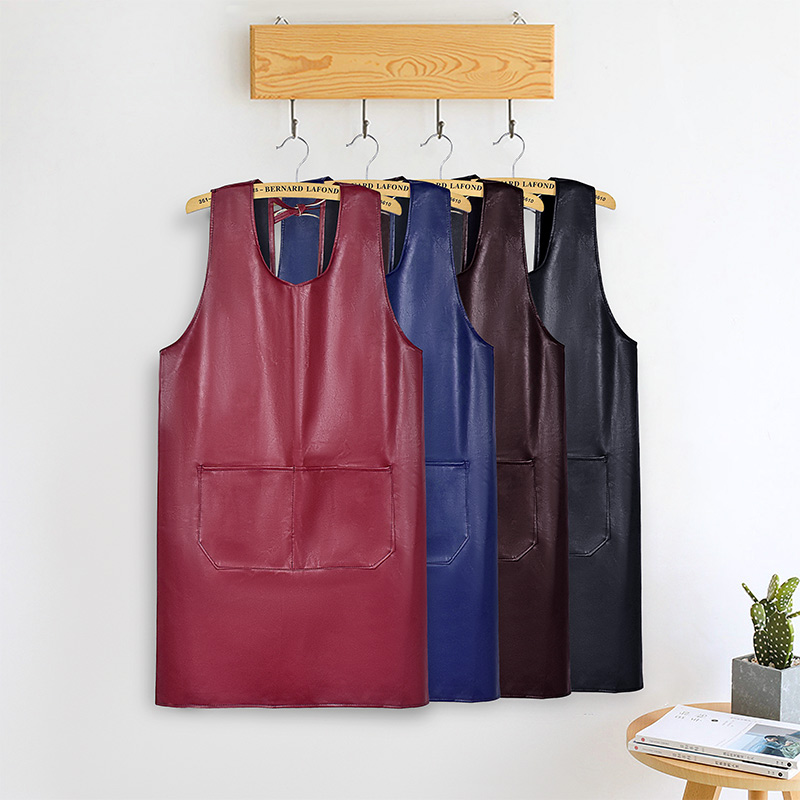 皮围裙防水防油软皮耐磨加厚新款男女皮革卖肉食堂水产工作服