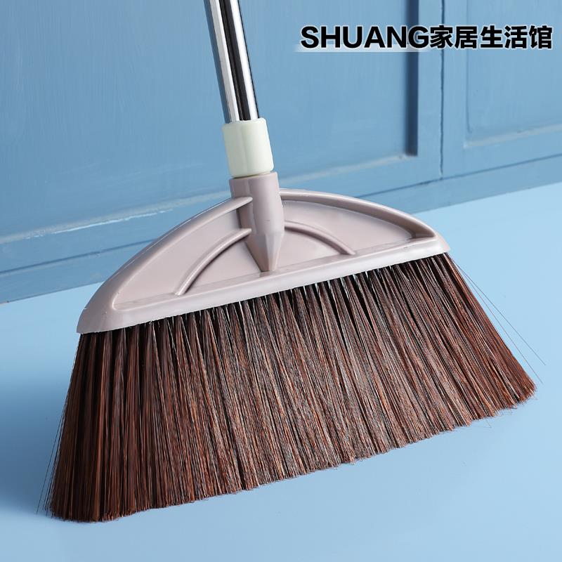 软毛扫把不沾头发不弯腰家用笤帚不锈钢房高档扫帚耐用洁扫把