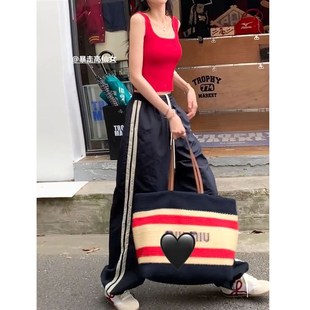 175高個(gè)子加長(zhǎng)美式 女設(shè)F計(jì)感直筒百搭闊腿休閑拖地長(zhǎng)褲 顯瘦運(yùn)動(dòng)褲