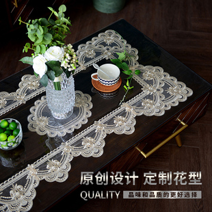 桌面软玻璃pvc蕾丝桌布防水防油免洗茶几透明垫防烫X水晶板餐桌垫