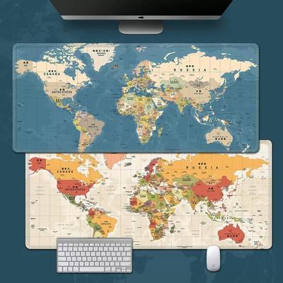 超大号地理地图类鼠标垫加厚中国地图电脑办公桌垫超清印刷书桌垫