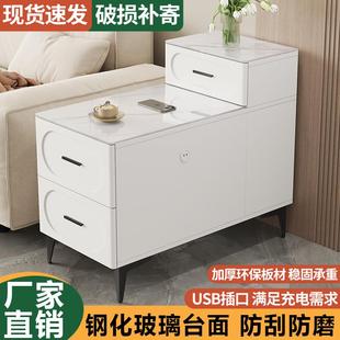沙发边柜侧边柜客厅家用移动茶水柜轻奢高级边几置物架茶几小桌子