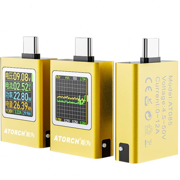 炬为多功能数显电流电压表usb测试仪手机容量充电器快充检测仪器