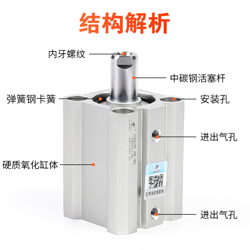 星辰气动CQ薄型气缸CQ2B/20/2/*1*-10X*X0XX75内牙