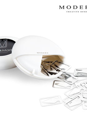 德国MODEN创意迷你金属阅读书签小新箭头爱书签枚礼盒包装