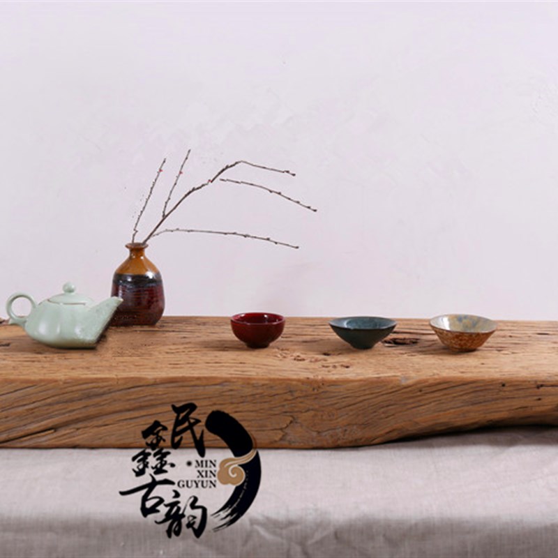 老榆木风化板旧门板旧木板复古桌板茶台吧台板飘窗装饰板