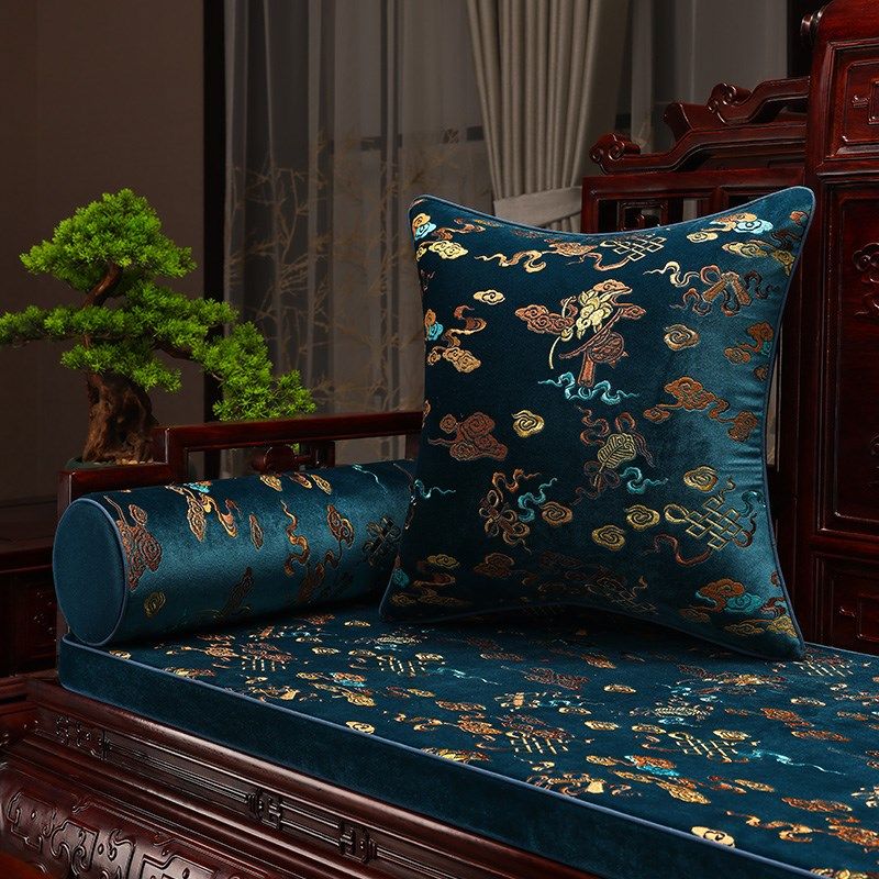 红木沙发垫坐垫新绒布刺绣实木家具座垫罗汉床五件定制垫子,居家布艺,沙发垫,淘宝优惠券,粉丝福利购,淘宝优惠卷
