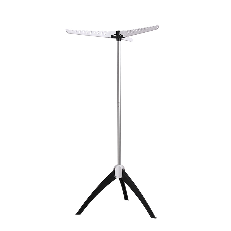 晒衣架三脚落地折叠多衣杆毛巾发廊家用阳台室内挂衣伸缩K1晾衣架