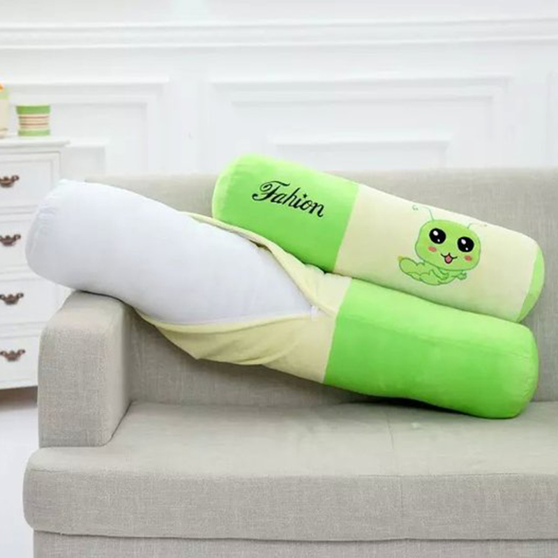 可爱卡通圆柱长抱枕大号沙发毛绒靠垫床头靠枕睡觉龙猫枕头可拆洗