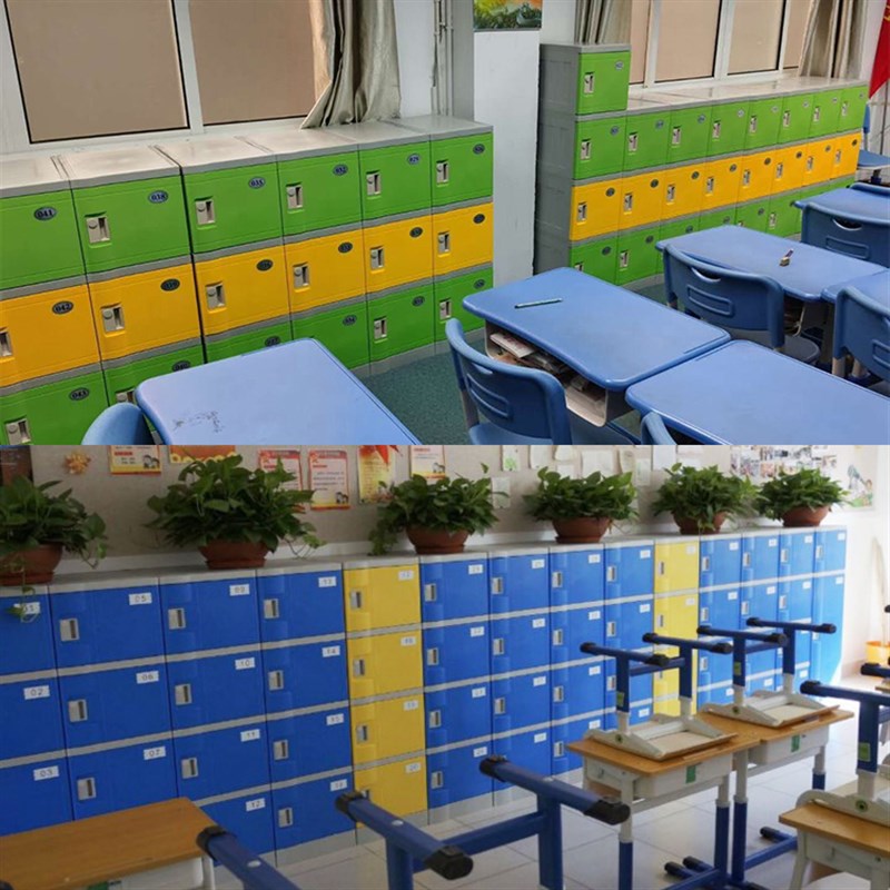 小学生书包柜幼儿园储物柜学校教室abs存包柜彩色独门柜单门衣橱